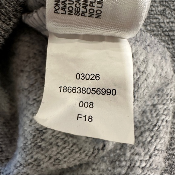 ROOTS Canada Felt Print Graphic Salt & Pepper Crew Long Sleeve Sweatshirt L - Picture 6 of 12